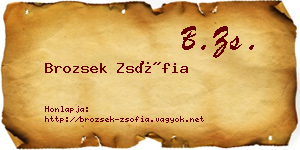 Brozsek Zsófia névjegykártya